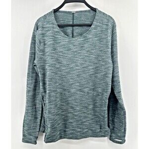 Lululemon Runderful Long Sleeve Shirt with pockets Heathered Green Size 8